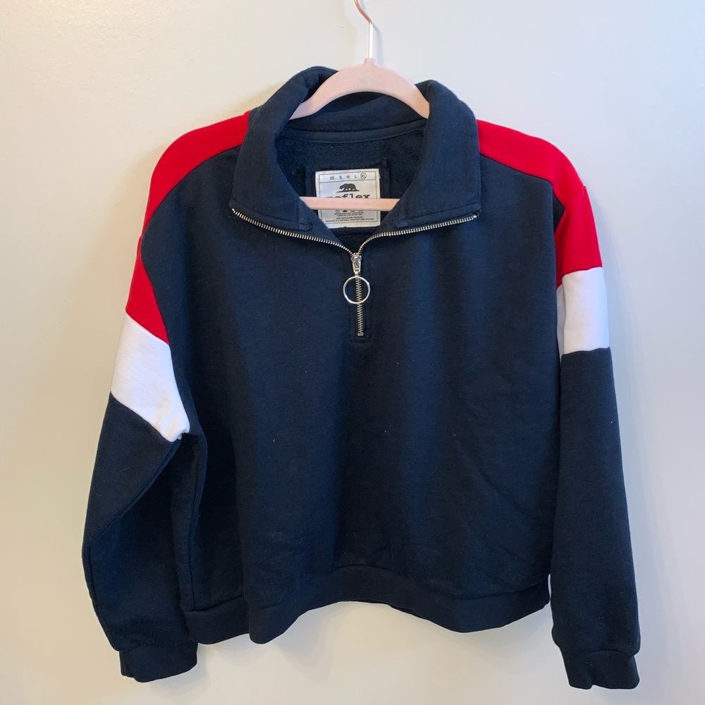 Cropped quarter zip